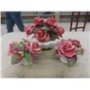 Image 13 : Bone China Floral Bouquet Figurines, Rose Petal Bowl, Pedestal Fruit Bowl, and More