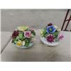 Image 7 : Bone China Floral Bouquet Figurines, Rose Petal Bowl, Pedestal Fruit Bowl, and More
