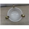 Image 10 : Fire King Divided Relish Dish, Vintage Milk Glass Bowl in Decorative Metal Stand and More