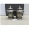 Image 1 : Stainless Hook Lanterns with Candles, 12" High – Qty 2
