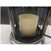 Image 3 : Stainless Hook Lanterns with Candles, 12" High – Qty 2