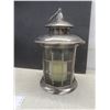 Image 4 : Stainless Hook Lanterns with Candles, 12" High – Qty 2