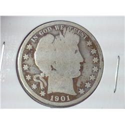 1901 Barber Half Dollar