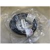 Image 2 : 2 AS NEW 10FT BLACK  INDOOR OUTDOOR HEAVY DUTY LIGHTED 3 WIRE GROUNDED EXTENSION CORDS 14AWG AND 12A