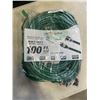 AS NEW 100FT GREEN INDOOR OUTDOOR HEAVY DUTY LIGHTED 3 WIRE GROUNDED EXTENSION CORD 14AWG
