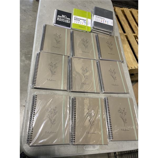 ASSORTED NEW PLANNERS AND JOURNALS
