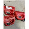 Image 4 : 5 MILWAUKEE BATTERY CHARGERS