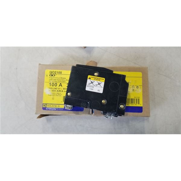 3 NEW SQUARE D 100A PLUG ON CIRCUIT BREAKERS