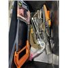 Image 3 : PLASTIC TOOL BOX AND ASSORTED HAND TOOLS
