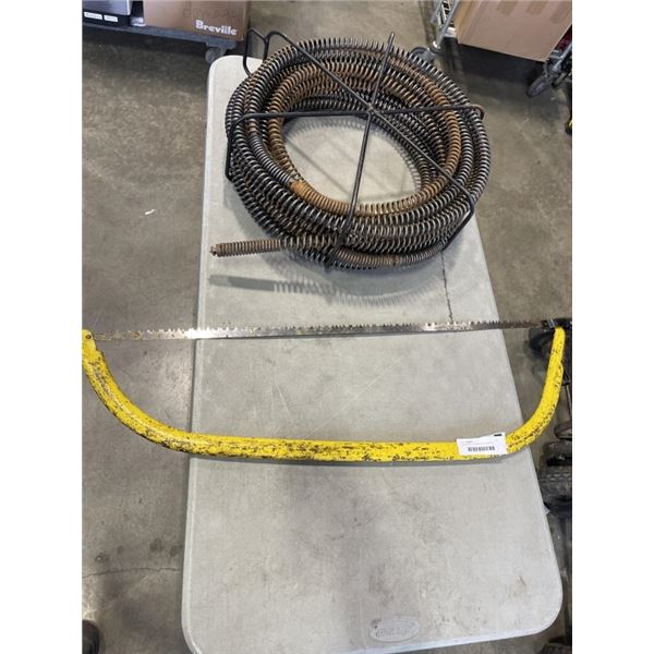 1INCH METAL SPRING FOR PLUMBING SNAKE AND 36" HAND SAW