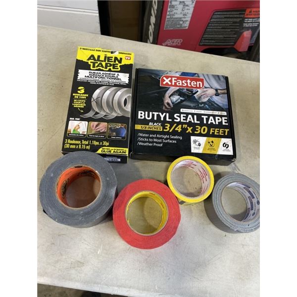 ASSORTED ROLLS OF GORILLA TAPE, 3M TAPE, ALIEN TAPE ETC