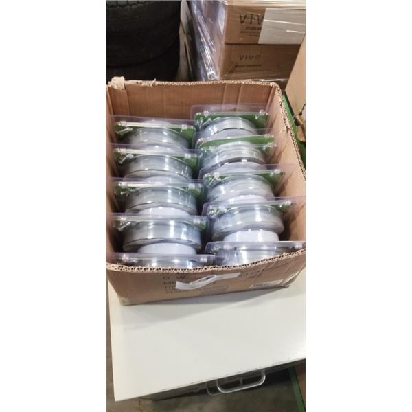 10 NEW ORTECH 3K LED FLUSH MOUNT INDOOR / OUTDOOR INCANDESCENT REPLACEMENTS, 900 LUMENS