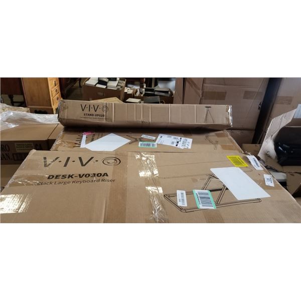 VIVO KEYBOARD RISER WITH VIVO PROJECTOR STAND AND VIVO TV STAND FOR TREADMILS