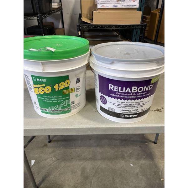 NEW PAIL OF FLOORING ADHESIVE AND TILE ADHESIVE