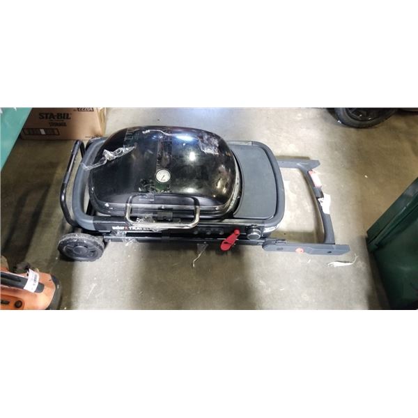 WEBER TRAVELER COMPACT 11000 BTU PORTABLE PROPANE BBQ MISSING GRILL  - TESTED WORKING, RETAIL $399