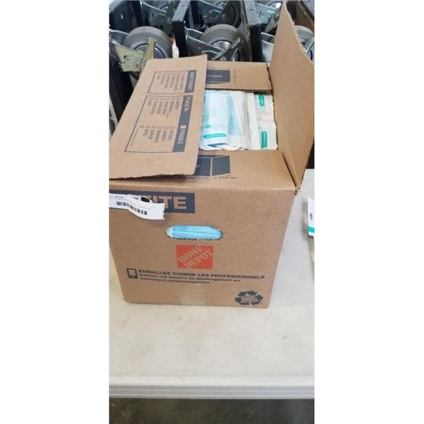 BOX OF NEW FACE MASKS - 75 PACKS OF 10, 750 TOTAL