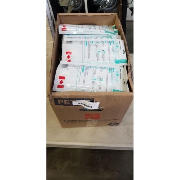 BOX OF NEW FACE MASKS - 75 PACKS OF 10, 750 TOTAL