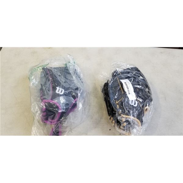 2 NEW WILSON 12 INCH BASEBALL GLOVES, RIGHT HAND