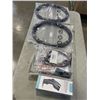Image 1 : ASSORTED AUTOMOTIVE ELECTRICAL AND FUSES, 2 WHEEL COVERS AND NEW TESLA TO J1772 POWER ADAPTER