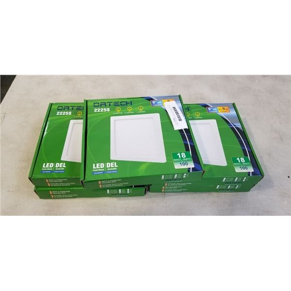 5 NEW ORTECH 9" LED FLUSH MOUNT LIGHT