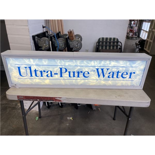 ULTRA PURE WATER LIGHT UP SIGN - 48" x 12"