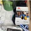 Image 2 : BOX OF WORK GLOVES, FACESHIELD, EARMUFFS, KEVLAR SLEEVES, SAFETY GLASSES AND MORE ALL NEW