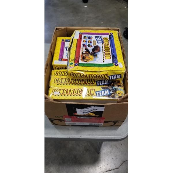 CASE OF NEW CONSTRUCTION TOY CAR SETS