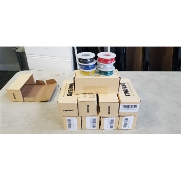 10 NEW 28AWG HOOK UP WIRE KITS, 6 ROLLS PER BOX