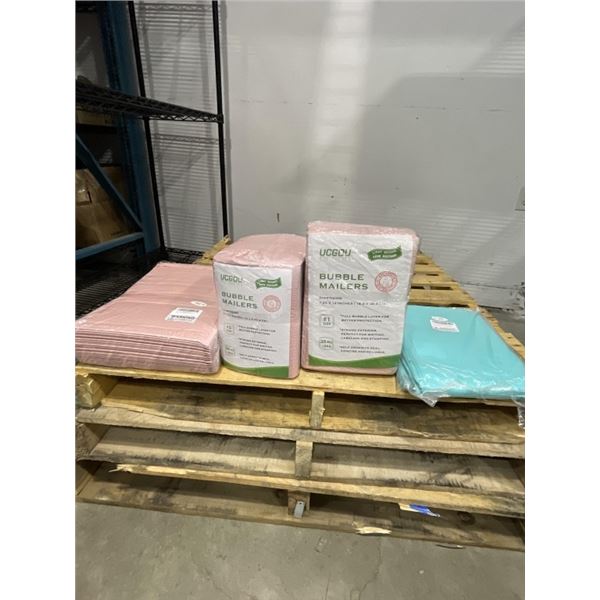 LARGE LOT OF NEW ASSORTED BUBLE MAILERS, ENVELOPES ETC