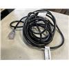 Image 2 : AS NEW 25FT BLACK  INDOOR OUTDOOR HEAVY DUTY LIGHTED 3 WIRE GROUNDED EXTENSION CORD 12AWG