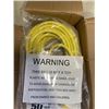 Image 2 : AS NEW 50FT YELLOW  INDOOR OUTDOOR HEAVY DUTY LIGHTED 3 WIRE GROUNDED EXTENSION CORD 16AWG