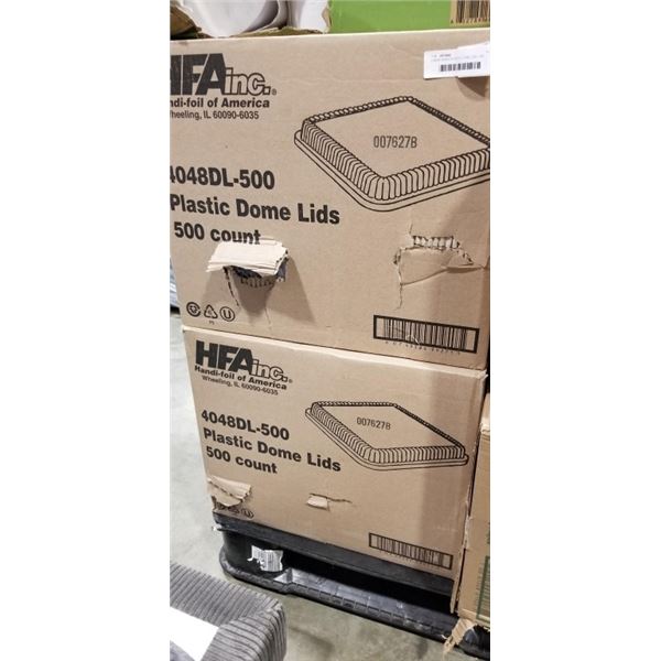 2 NEW CASES PLASTIC DOME LIDS - 500 PER BOX