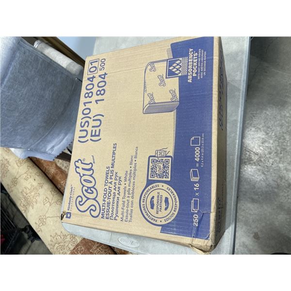 NEW CASE SCOTT SINGLE FOLD TOWELS - 16 BUNDLES OF 250, 4000 TOTAL