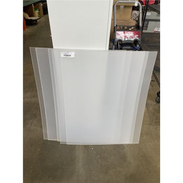 5 NEW CLEAR 3/16" THICK 24" X 30" PLEXI GLASS SHEETS