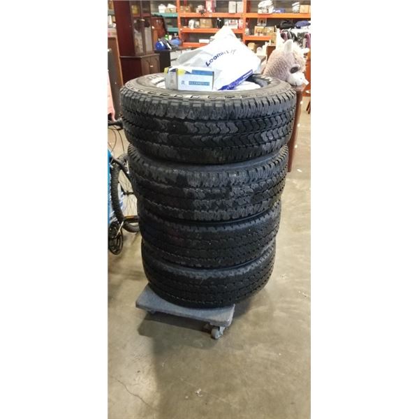 SET 2022 CHEVY 2500 17INCH FACTORY WHEELS WITH CAPS LUG NUTS ON FIRESTONE TRANSFORCE AT2 TIRES