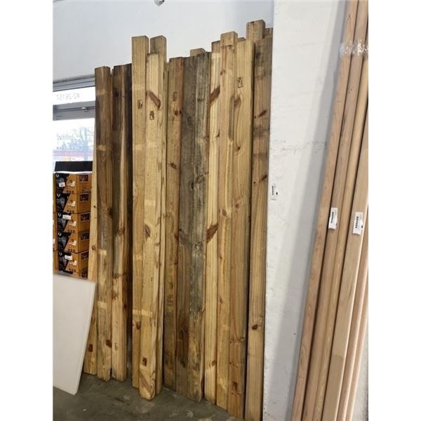 10PCS HEAT TREATED, FIRE RESISTANT 1-3/4x4in  BOARDS, FACTORY STAMPED - ASSORTED 90 AND 95IN LENGTHS