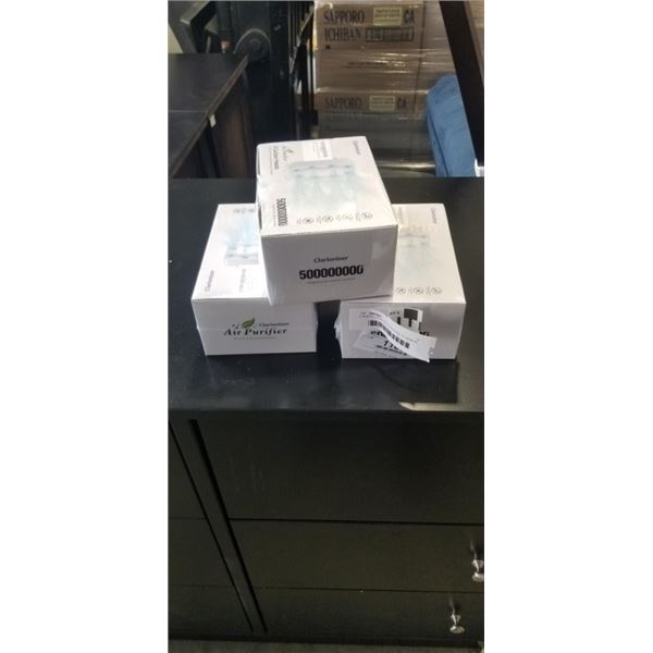 9 NEW PLUG IN AIR PURIFIERS, 8 CARBON HEADS, EACH PACK COVERS 450SQFT, 3 PACKS OF 3, WHITE