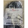 Image 2 : AS NEW 25FT BLACK  INDOOR OUTDOOR HEAVY DUTY LIGHTED 3 WIRE GROUNDED EXTENSION CORD 12AWG