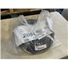 Image 1 : AS NEW 200FT BLACK INDOOR OUTDOOR HEAVY DUTY LIGHTED 3 WIRE GROUNDED EXTENSION CORD 14AWG