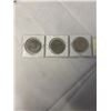 Image 2 : 3 CANADIAN CENTENNIAL DOLLARS 1974 WINNIPEG, 1982 CONFEDERATION, 1984 JACQUES CARTIER