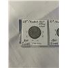 Image 3 : 4 - 1947 MAPLE LEAF COINS 25 CENT, 10 CENT .800 PLUS 5 CENT AND 1 CENT