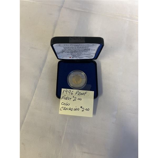 1996 PROOF FIRST $2 COIN CANADIAN $2
