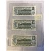 Image 2 : 3 - 1973 CANADIAN $1 BILLS, LAST ISSUE OF THE $1 BILL