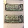Image 3 : 3 - 1967 CANADIAN CENTENNIAL DOLLAR BILLS W/ SERIAL NUMBERS