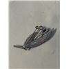 Image 2 : VINTAGE STERLING SILVER W/ BLACK ALASKAN DIAMOND STONE BROOCH, MARKED STERLING AND HALLMARK