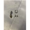 Image 1 : SILVER RING, PAIR OF STERLING SILVER STUD EARRINGS AND ONE PENDANT MARKED 925