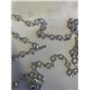 Image 2 : SILVER W/ AURORA BOREALIS CRYSTAL STONES SWAROVSKI NECKLACE, EXTREME LENGTH 35" MARKED W/ SWAN