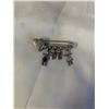 Image 1 : VINTAGE SILVER FAMILY DANGLING BROOCH, UNMARKED