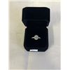 Image 1 : 925 STERLING SILVER MICHAEL HILL RING, SET W/ POSSIBLE AQUAMARINE STONE, SIGNED, SIZE 7