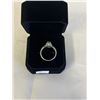 Image 2 : 925 STERLING SILVER MICHAEL HILL RING, SET W/ POSSIBLE AQUAMARINE STONE, SIGNED, SIZE 7